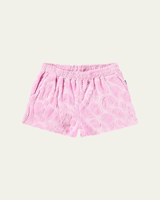 Girl's Angel Textured Woven Shorts, Size 3-7